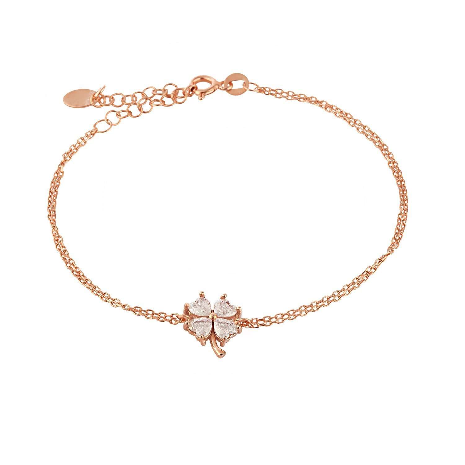 Four leaf clover sale bracelet gold