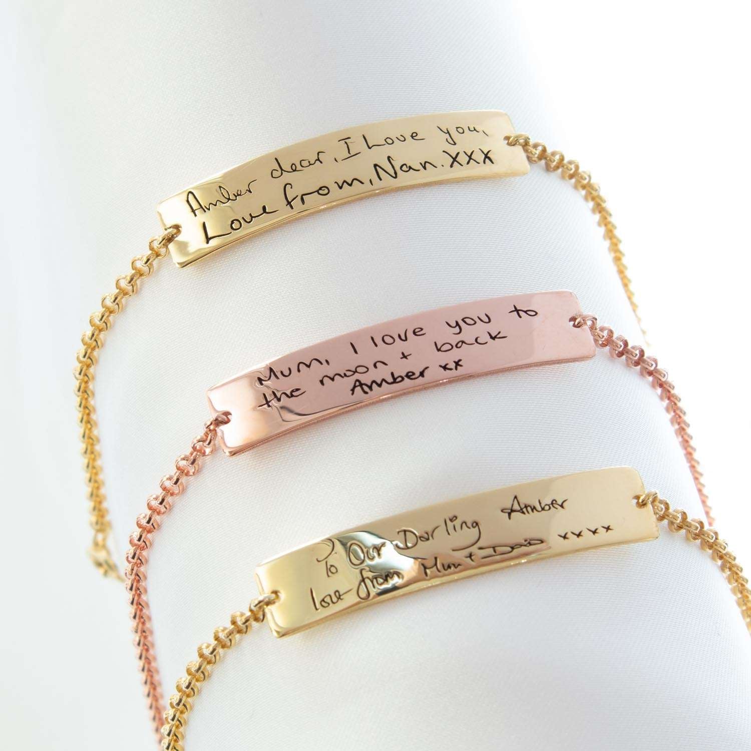 Handwriting bracelet hot sale