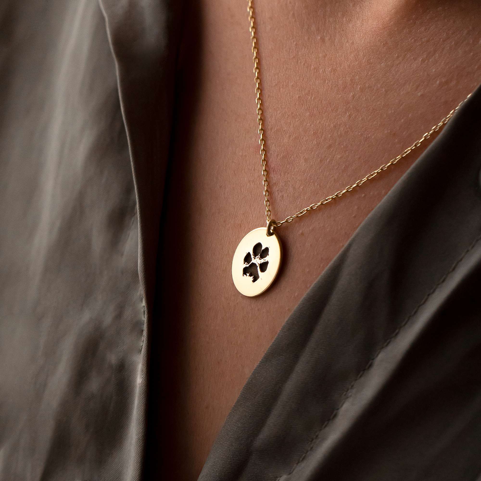 Personalised paw hotsell print necklace