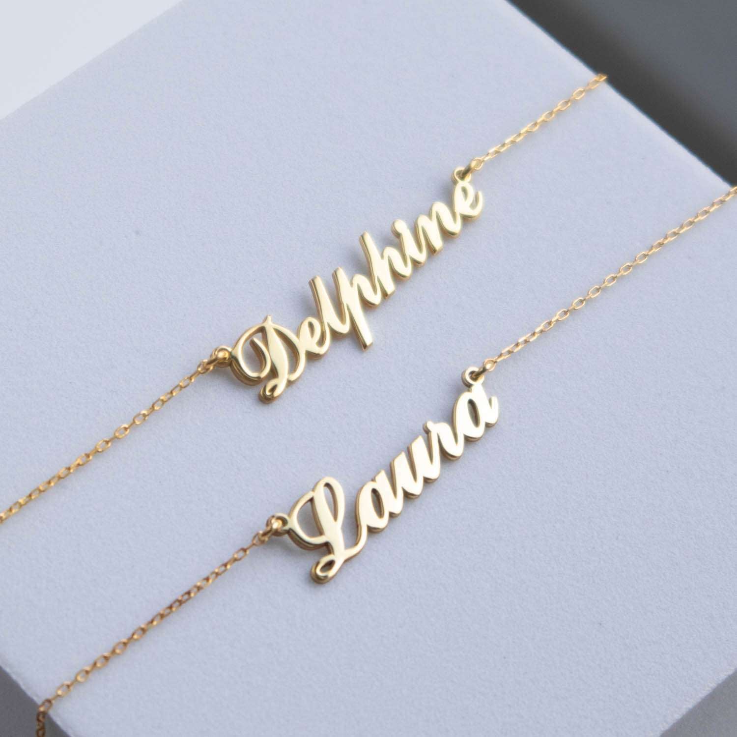 Carrie deals nameplate necklace