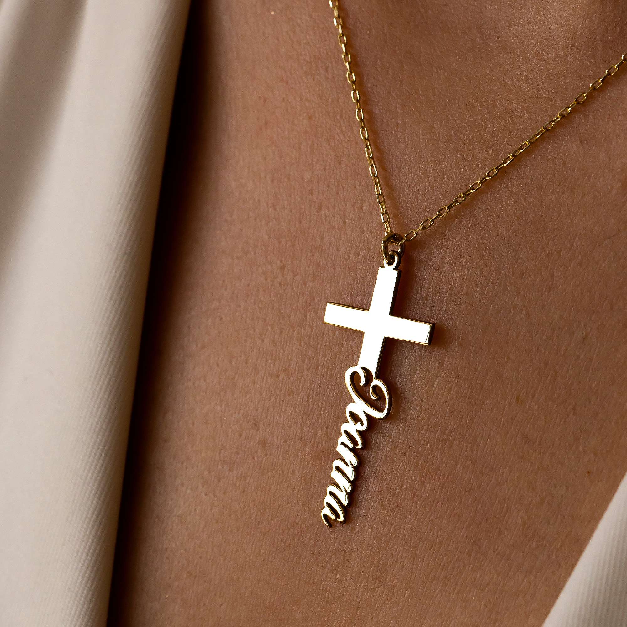 Personalized newest Cross Necklace Baptism Gift Custom Cross Necklace Christian Catholic Cross Pendant Religious Necklace Gift for Best Friend